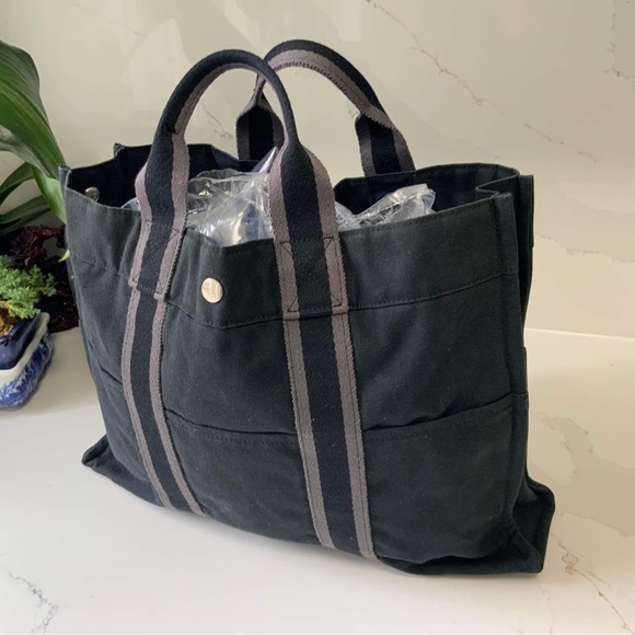 ❤️ HERMES FOURRE TOTE CLOTH BAG ❤️ SMALL SIZE - Picture 2 of 12